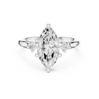 1.95 CT Marquise Cut Diamond Engagement Ring with Round Side Stones
