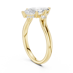 1.95 CT Marquise Cut Diamond Engagement Ring with Round Side Stones