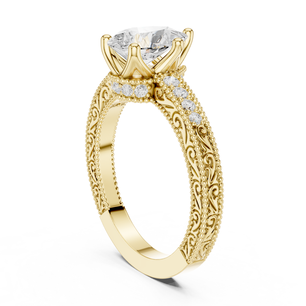 Pear Cut Diamond Halo Engagement Ring with Double Pavé Band