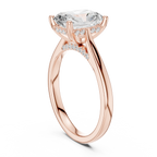 Radiant Cut Hidden Halo Engagement Ring with Cathedral Setting – 2.62 CTW