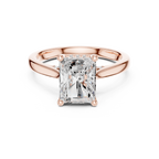Radiant Cut Hidden Halo Engagement Ring with Cathedral Setting – 2.62 CTW