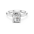Radiant Cut Hidden Halo Engagement Ring with Cathedral Setting – 2.62 CTW