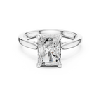 Radiant Cut Hidden Halo Engagement Ring with Cathedral Setting – 2.62 CTW