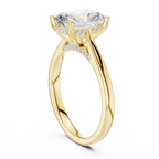 Radiant Cut Hidden Halo Engagement Ring with Cathedral Setting – 2.62 CTW