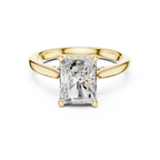 Radiant Cut Hidden Halo Engagement Ring with Cathedral Setting – 2.62 CTW