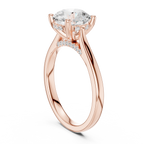 Round Brilliant Hidden Halo Cathedral Engagement Ring – 2.13 CTW Diamond Ring
