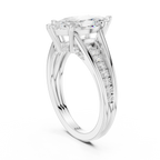 Marquise Cut Cathedral Diamond Engagement Ring with Pavé Accents – 2.09 CTW