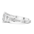 2.15 CT Princess Cut Diamond Hidden Halo Pavé Engagement Ring