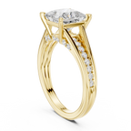 2.15 CT Princess Cut Diamond Hidden Halo Pavé Engagement Ring