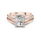 1.98 CT Radiant Cut Diamond Hidden Halo Pavé Engagement Ring