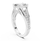 1.98 CT Radiant Cut Diamond Hidden Halo Pavé Engagement Ring