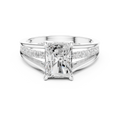 1.98 CT Radiant Cut Diamond Hidden Halo Pavé Engagement Ring