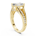 1.98 CT Radiant Cut Diamond Hidden Halo Pavé Engagement Ring