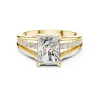 1.98 CT Radiant Cut Diamond Hidden Halo Pavé Engagement Ring