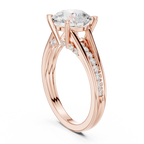 2.00 CT Round Brilliant Diamond Hidden Halo Pavé Engagement Ring
