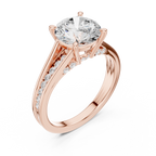 2.00 CT Round Brilliant Diamond Hidden Halo Pavé Engagement Ring