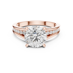 2.00 CT Round Brilliant Diamond Hidden Halo Pavé Engagement Ring