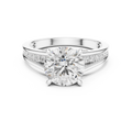2.00 CT Round Brilliant Diamond Hidden Halo Pavé Engagement Ring