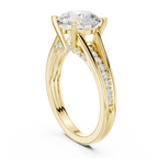2.00 CT Round Brilliant Diamond Hidden Halo Pavé Engagement Ring