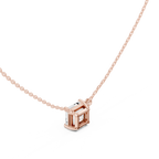 2.50 CT Asscher Cut Solitaire Diamond Pendant Necklace