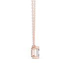 2.50 CT Asscher Cut Solitaire Diamond Pendant Necklace
