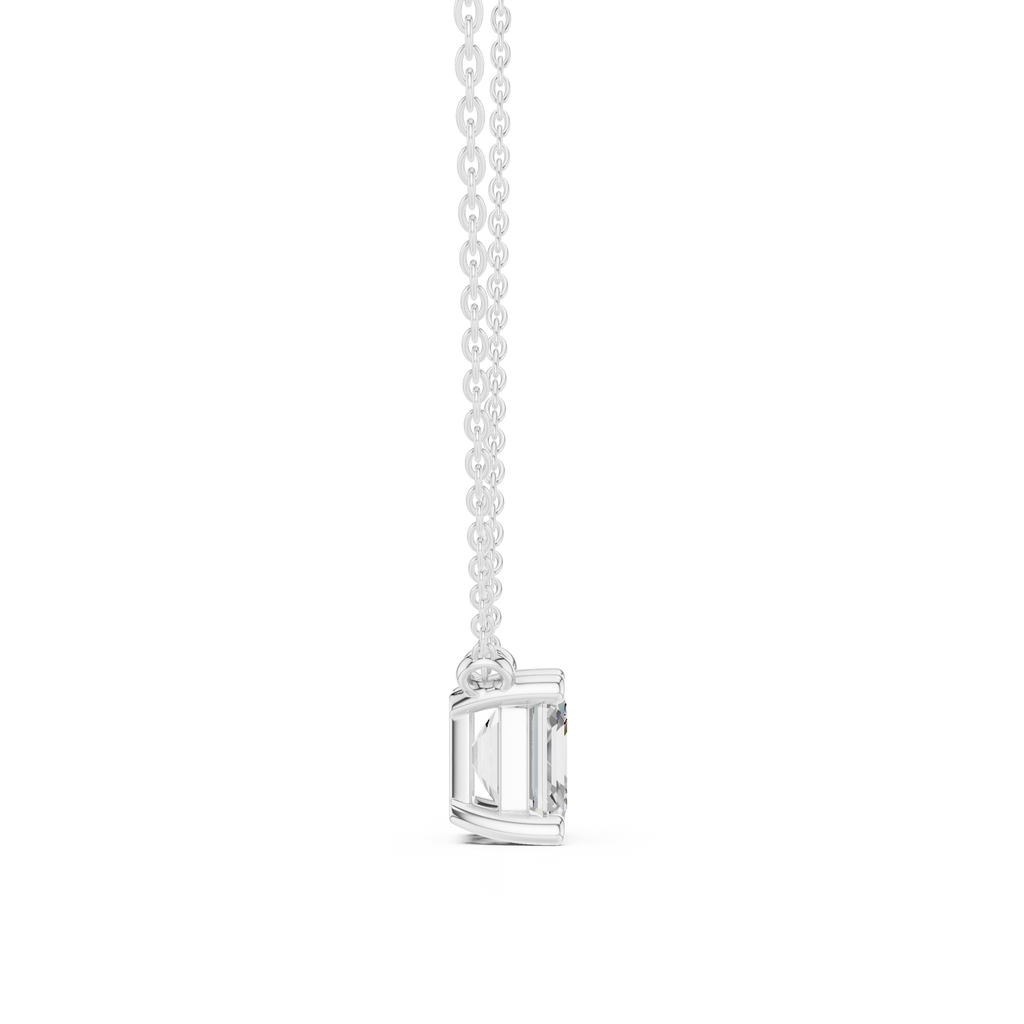 2.50 CT Asscher Cut Solitaire Diamond Pendant Necklace