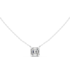 2.50 CT Asscher Cut Solitaire Diamond Pendant Necklace