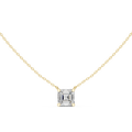 2.50 CT Asscher Cut Solitaire Diamond Pendant Necklace