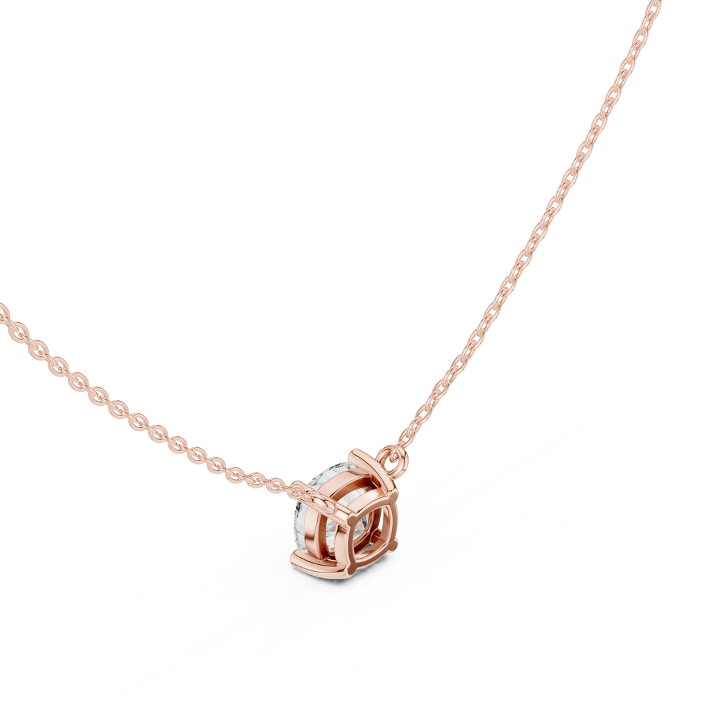 2.50 CT Cushion Cut Solitaire Diamond Pendant Necklace