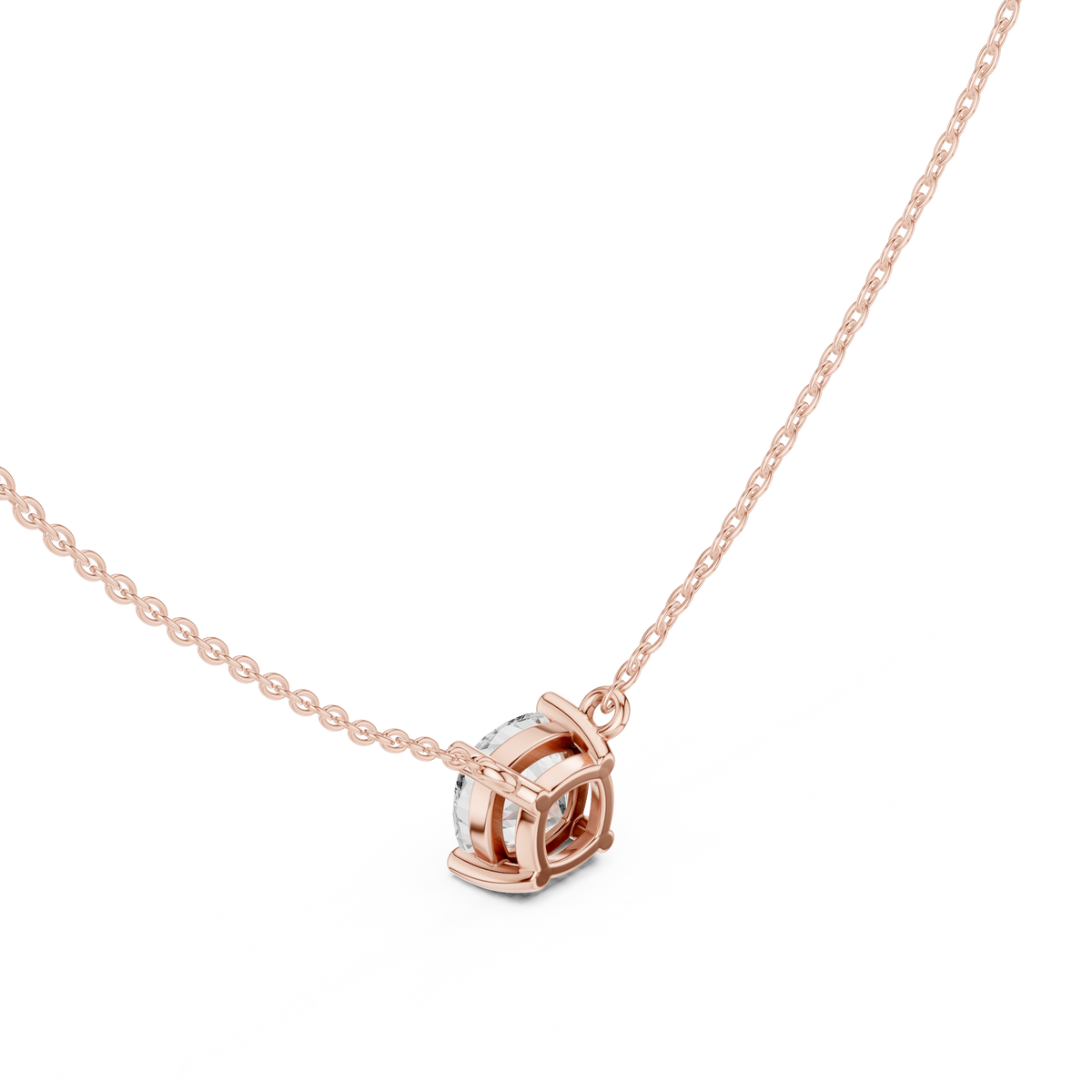 Cushion Cut Solitaire Diamond Pendant – view 7 of 12, lab grown diamond pendant | Jewelix Atelier