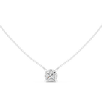 2.50 CT Cushion Cut Solitaire Diamond Pendant Necklace