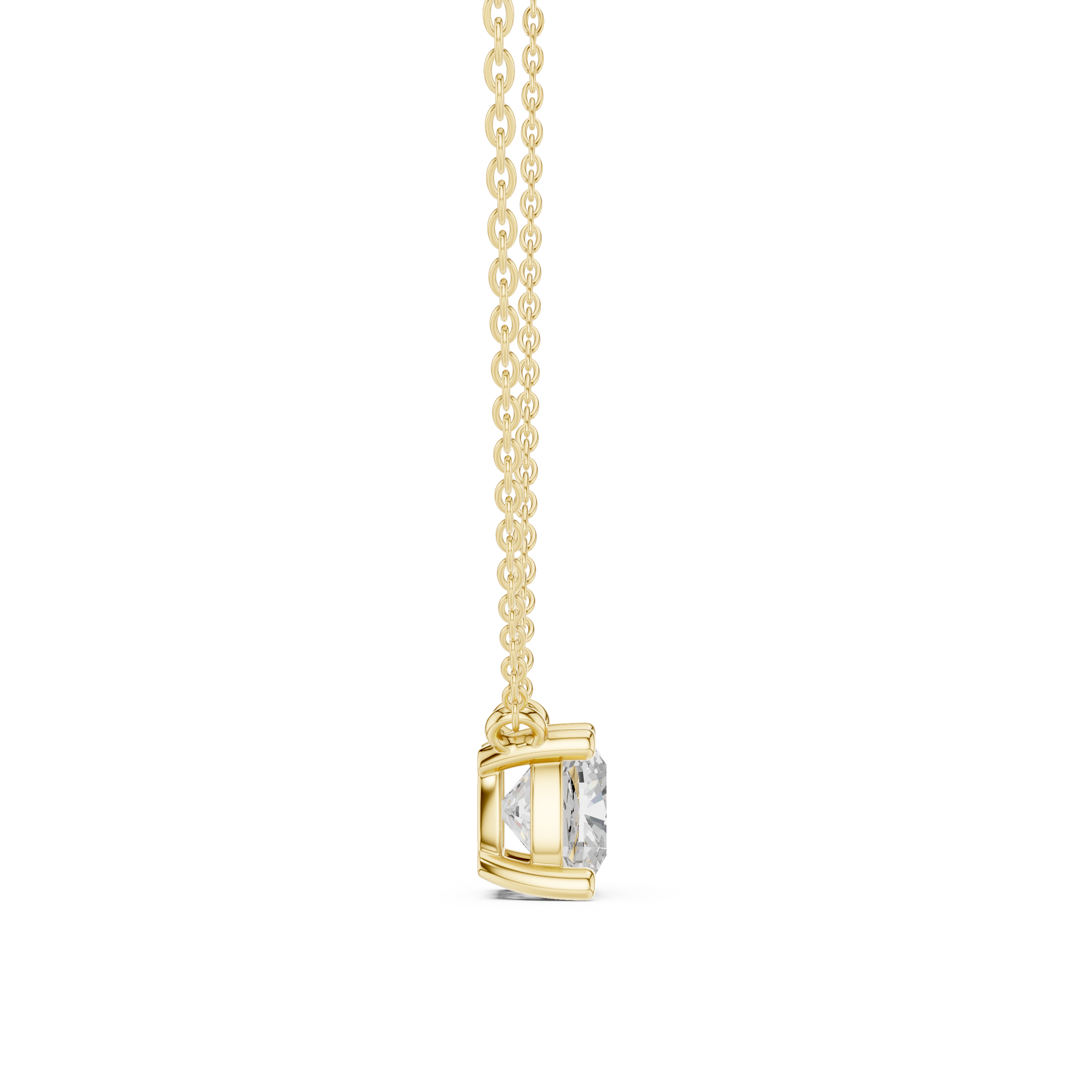 2.50 CT Cushion Cut Solitaire Diamond Pendant Necklace
