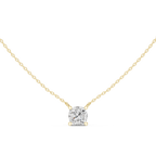 2.50 CT Cushion Cut Solitaire Diamond Pendant Necklace