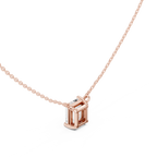 2.50 CT Emerald Cut Solitaire Diamond Pendant Necklace
