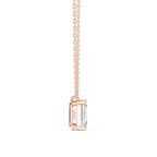 2.50 CT Emerald Cut Solitaire Diamond Pendant Necklace