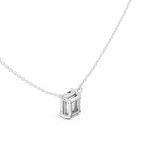 2.50 CT Emerald Cut Solitaire Diamond Pendant Necklace
