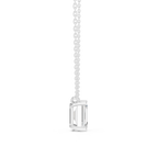 2.50 CT Emerald Cut Solitaire Diamond Pendant Necklace