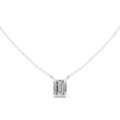 2.50 CT Emerald Cut Solitaire Diamond Pendant Necklace