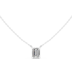 2.50 CT Emerald Cut Solitaire Diamond Pendant Necklace