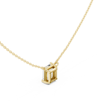 2.50 CT Emerald Cut Solitaire Diamond Pendant Necklace