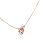 2.50 CT Heart Cut Solitaire Diamond Pendant Necklace