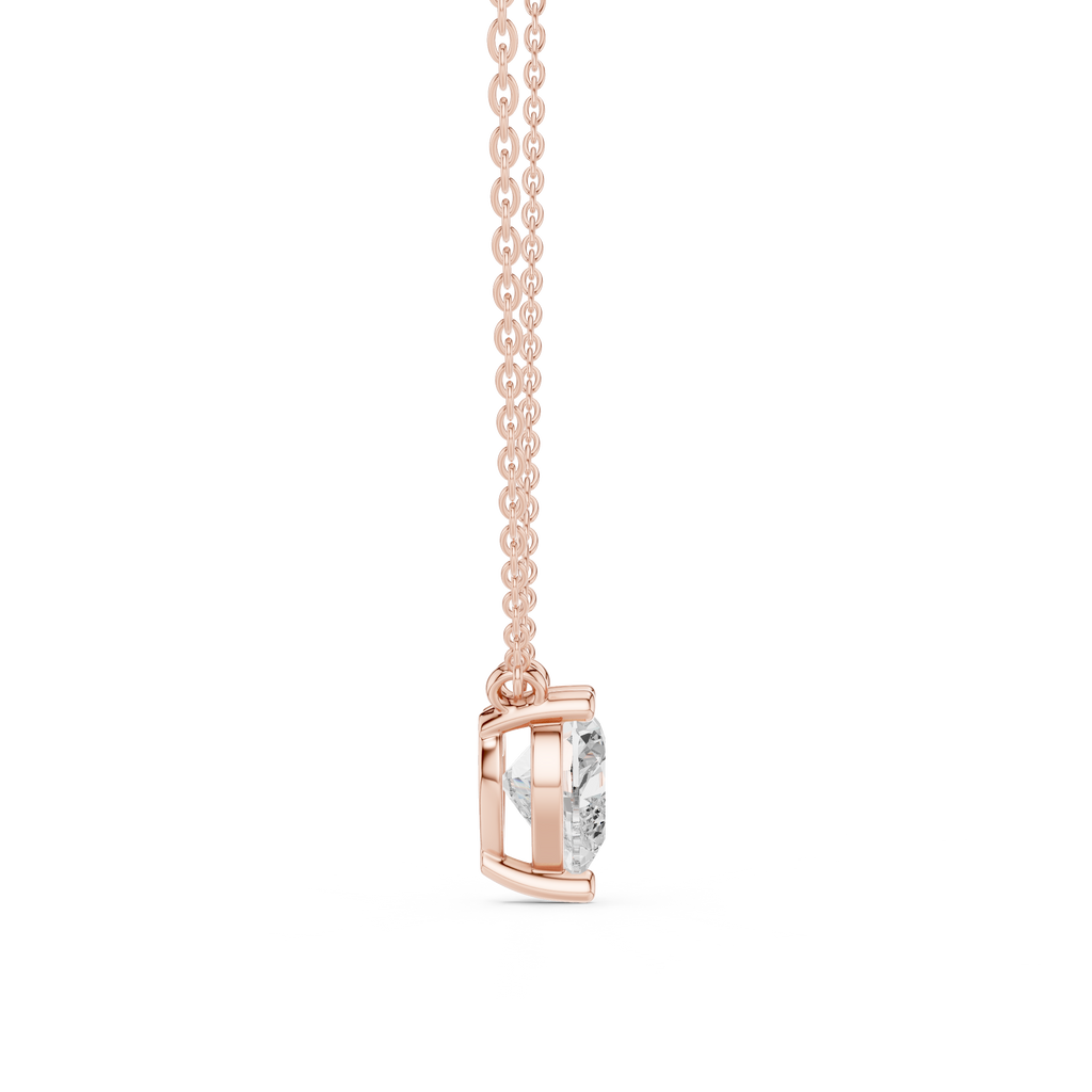 2.50 CT Heart Cut Solitaire Diamond Pendant Necklace