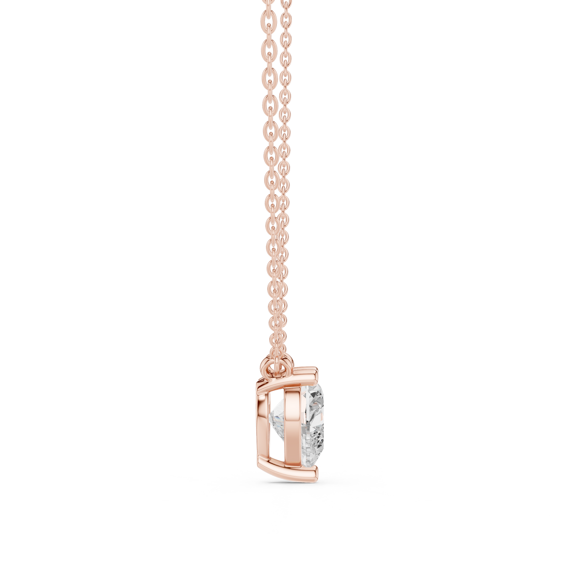 Heart Cut Solitaire Diamond Pendant – view 8 of 12, lab grown diamond pendant | Jewelix Atelier