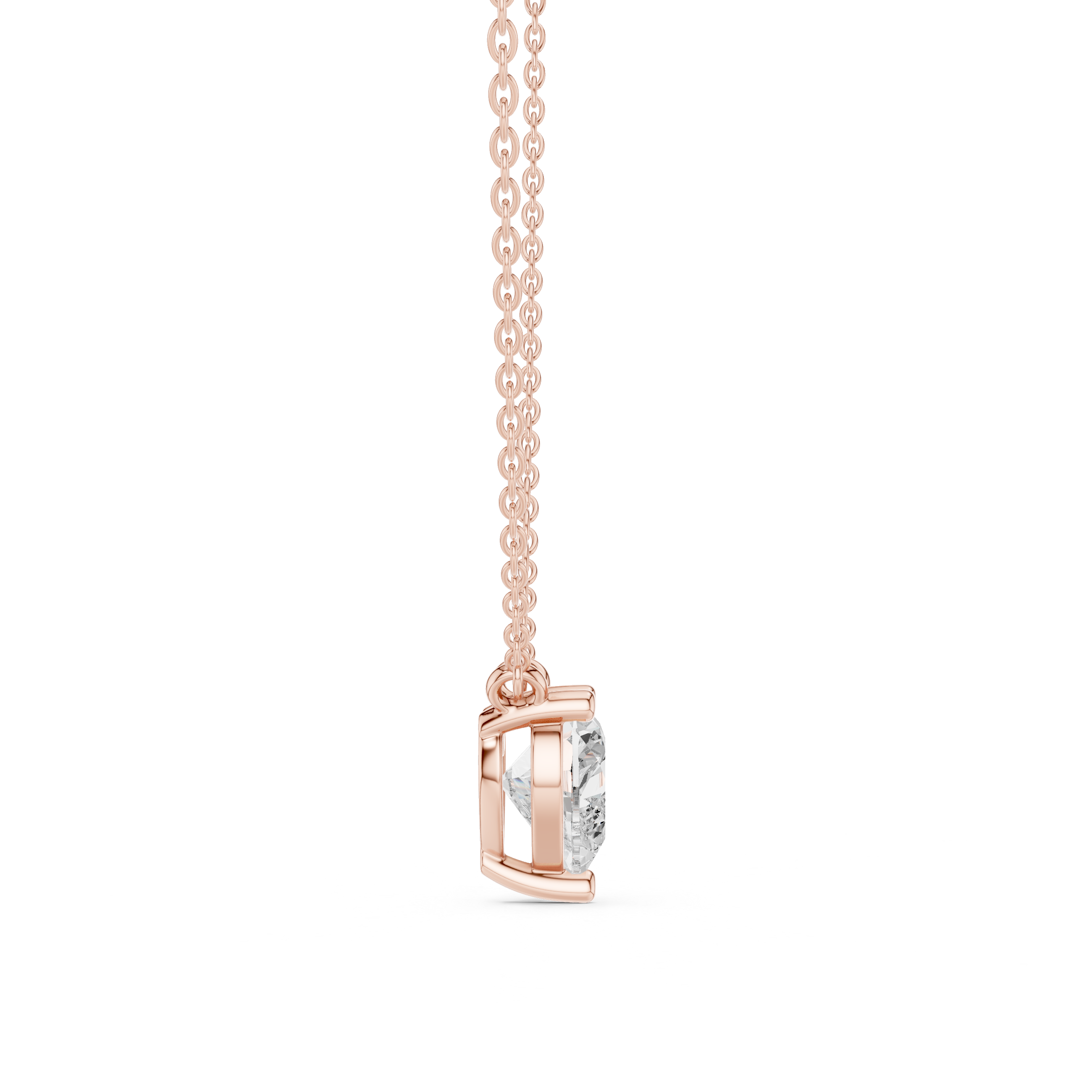 2.50 CT Heart Cut Solitaire Diamond Pendant Necklace