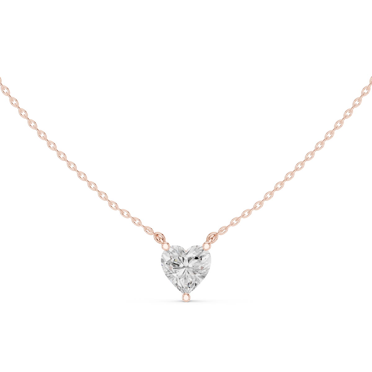Heart Cut Solitaire Diamond Pendant – view 5 of 12, lab grown diamond pendant | Jewelix Atelier