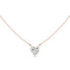 2.50 CT Heart Cut Solitaire Diamond Pendant Necklace