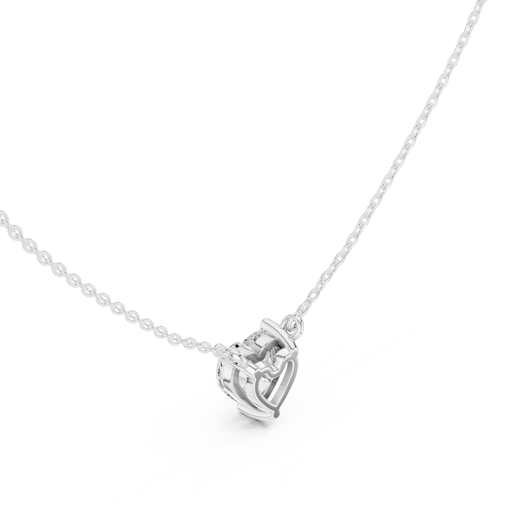 2.50 CT Heart Cut Solitaire Diamond Pendant Necklace