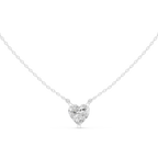 2.50 CT Heart Cut Solitaire Diamond Pendant Necklace