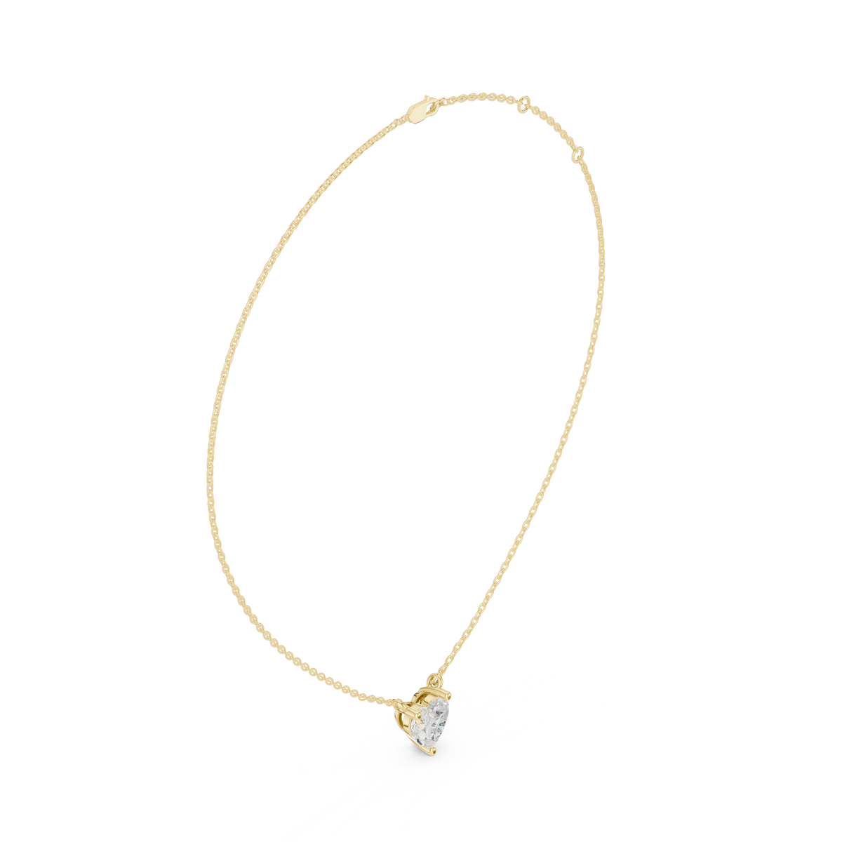 Heart Cut Solitaire Diamond Pendant – view 10 of 12, lab grown diamond pendant | Jewelix Atelier