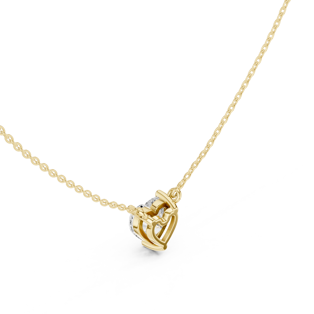 2.50 CT Heart Cut Solitaire Diamond Pendant Necklace